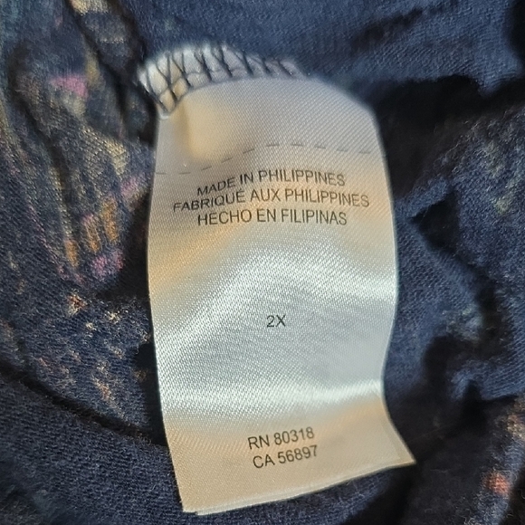 Women's Lucky Brand Short Sleeve Top – Size 2X - Picture 8 of 10